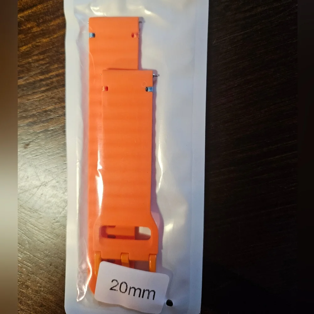 Set of Three 20mm Watch Bands - Yellow, Orange, Black